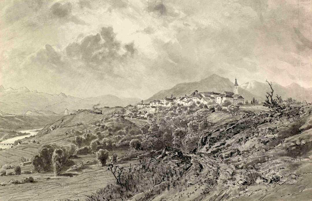 s1) Radovljica s Podmestom, 1887 (wikimedia.org - Benesch)