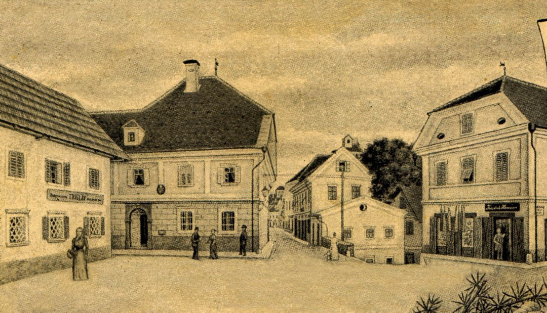 s2) Mali trg, 1900 (DAR - Rojec, retuša)