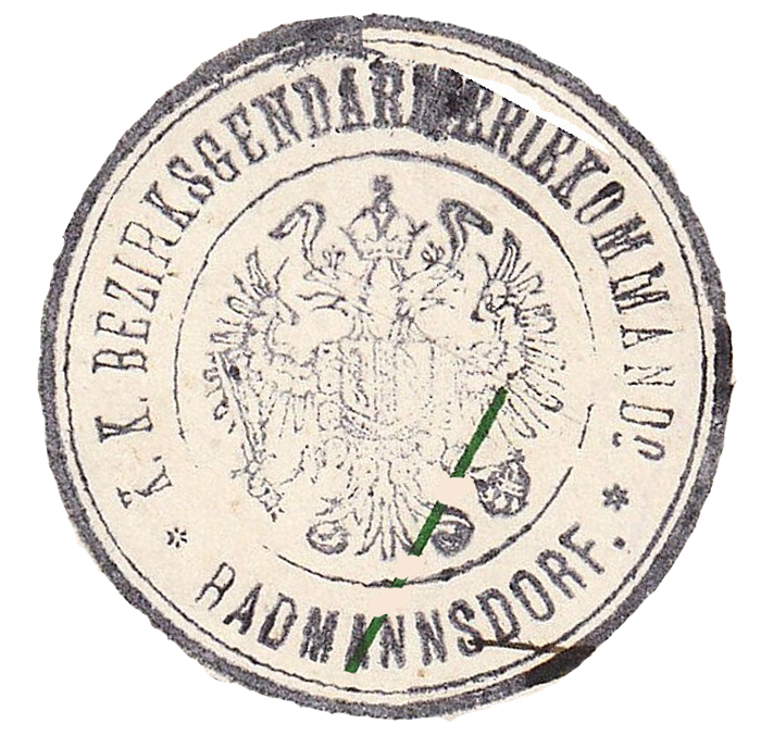C. kr. Žandarmerijska komanda Radovljica, 1916 (arhiv Zvone Razinger)