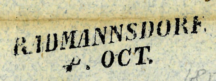 Poštni žig Radovljica, 1851 (DAR)
