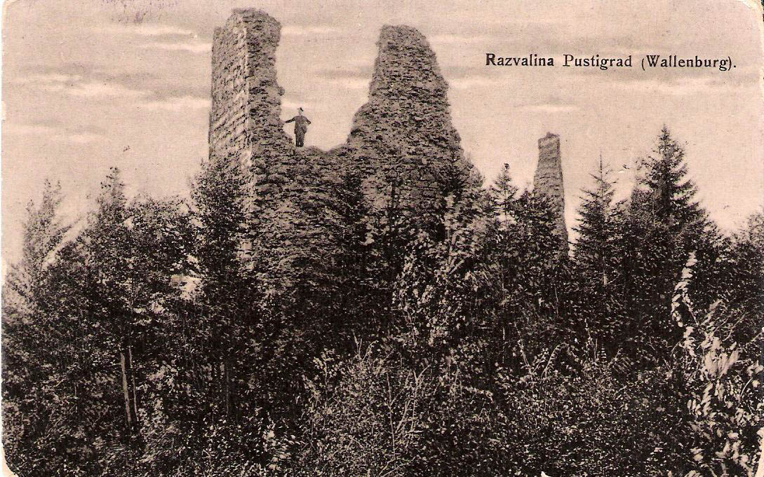 Razvalina Pustega gradu (Walenburg), od. 1900